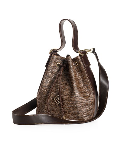 τσάντα-πουγκί-eudora-straw-brown 90400ST02